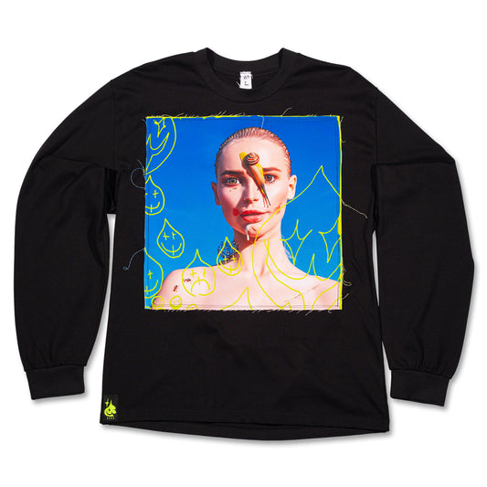 UNCANNY SNAIL FACE LS BLACK_V2